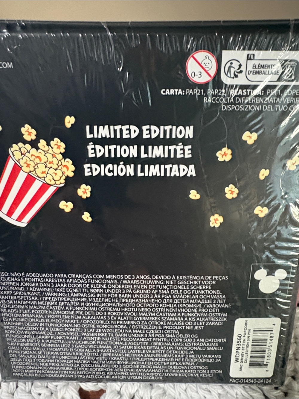 Loungefly Disney Stitch Popcorn Enamel Pin —Limited Edition NIB - Picture 3 of 3